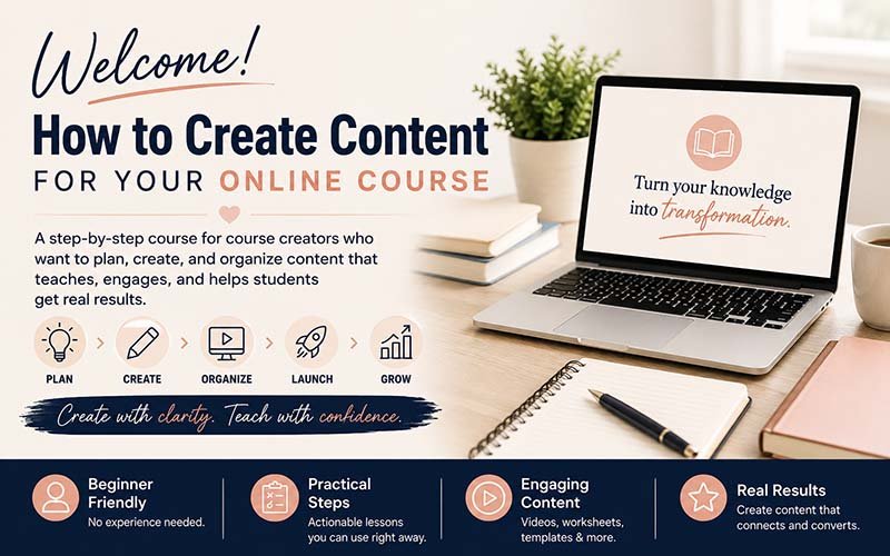 How to Create Content for Your Online Course